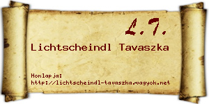 Lichtscheindl Tavaszka névjegykártya